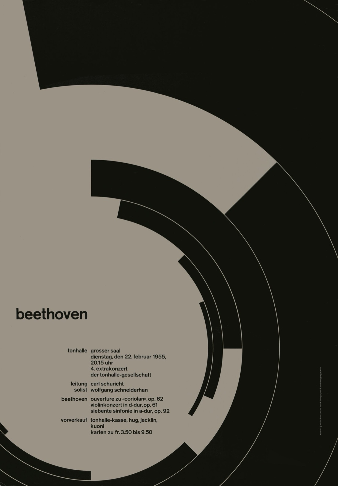 Josef Müller-Brockmann — Beethoven, Tonhalle Zürich — 1955